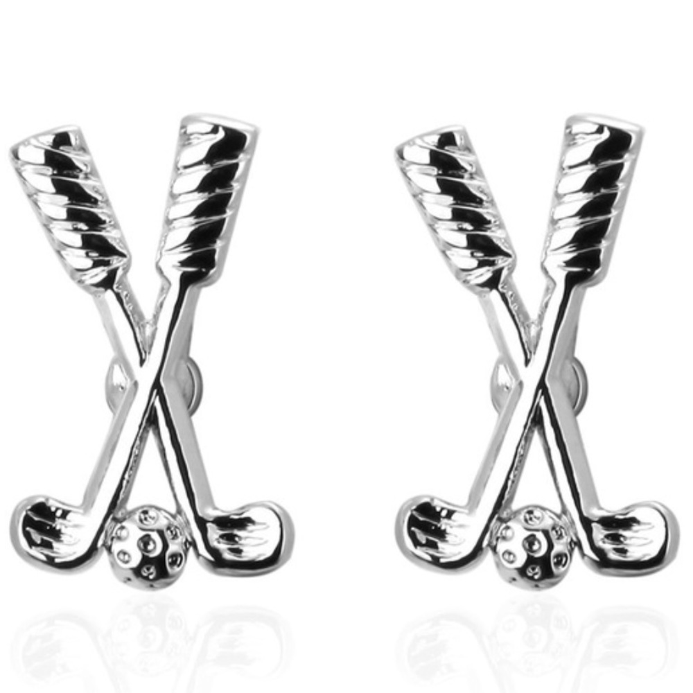 Golf Cufflinks Stainless Steel In Presentation Box